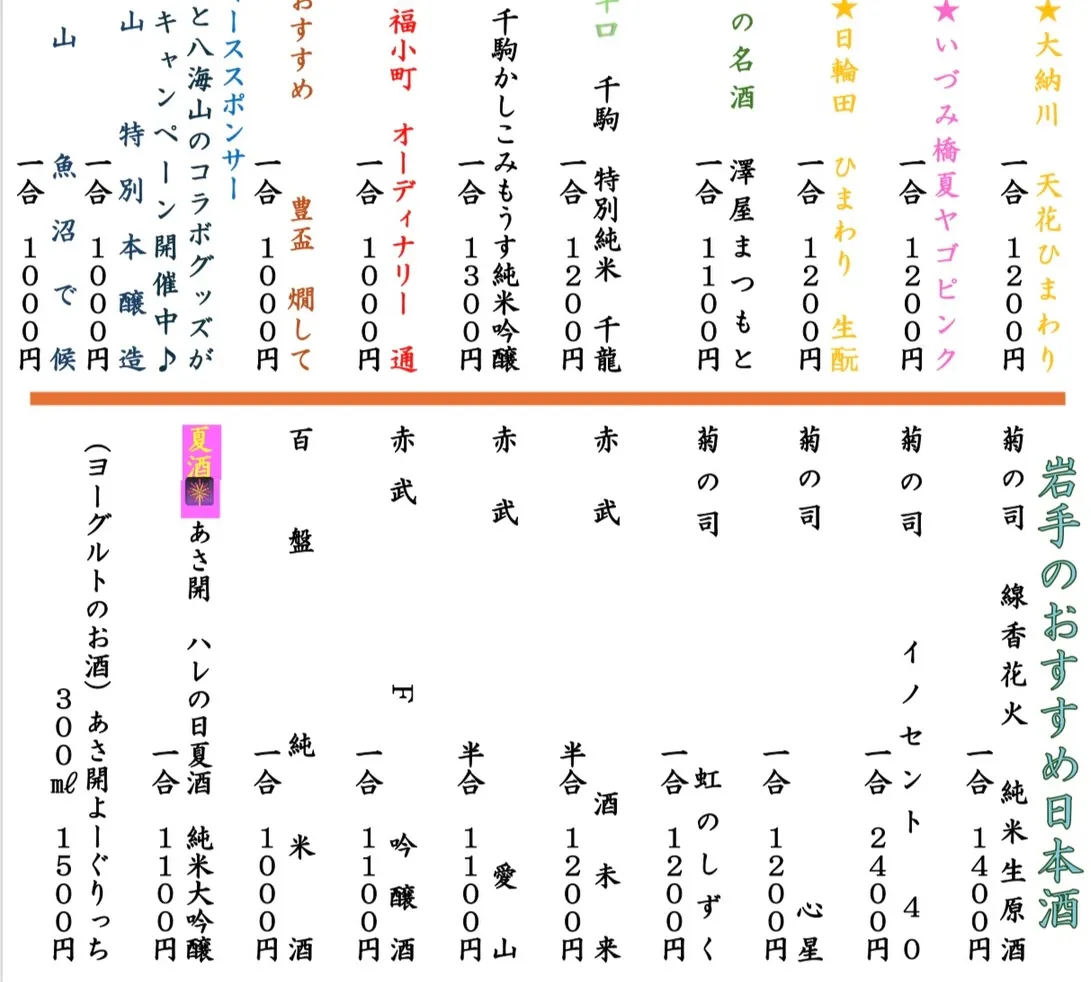 8月のおすすめ日本酒🍶